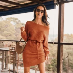 Women's One Shoulder Drawstring Mini Sweater Dress - Cupshe 11 Women's One Shoulder Drawstring Mini Sweater Dress - Cupshe -BLAZER GUEST db8ef2ab 01a9 46ef 8f34 4b6883a6473b