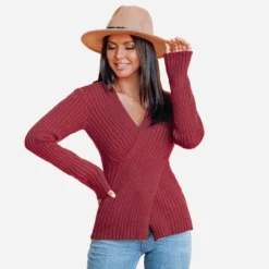 Women's Ribbed Surplice Wrap Sweater - Cupshe 11 Women's Ribbed Surplice Wrap Sweater - Cupshe -BLAZER GUEST dc362c22 937d 42da b71b 23d7a799f412