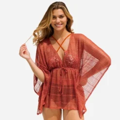 Women's Striped Mesh Drawstring Cover-Up Dress - Cupshe -BLAZER GUEST dc9ba911 7eb2 455a 9524 a2a96db9f14f
