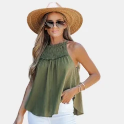 Women's Ruffled Smocked Cami Top- Cupshe -BLAZER GUEST dcd7c061 96f5 42f3 8b82 9cbe23dcceb9