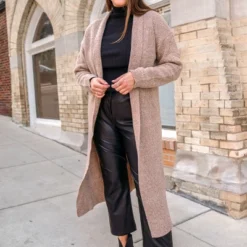 Women's Open-Front Longline Cardigan - Cupshe