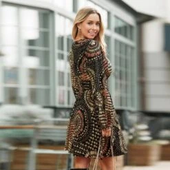 Women's Boho Chic Printed V-Neck Mini Dress - Cupshe -BLAZER GUEST e4debee7 8b33 4f57 8abc f3653cf3fbcb