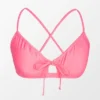 Women's Tunneled Pink Bralette Bikini Top - Cupshe