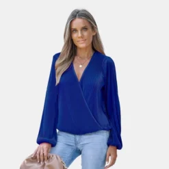 Women's Long Sleeve Surplice Neck Peasant Sleeve Top - Cupshe 12 Women's Long Sleeve Surplice Neck Peasant Sleeve Top - Cupshe -BLAZER GUEST e64a769e 9592 46db b013 05a9afb55483