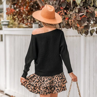 Women's One-Shoulder Dropped Long Sleeve Sweater - Cupshe 3 Women's One-Shoulder Dropped Long Sleeve Sweater - Cupshe - Image 3