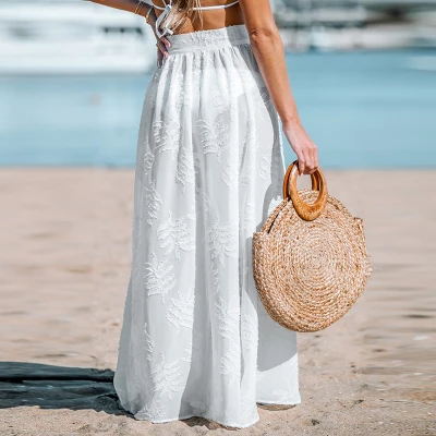 Women's Belted Jacquard Cover-Up Bottom - Cupshe 2 Women's Belted Jacquard Cover-Up Bottom - Cupshe - Image 2