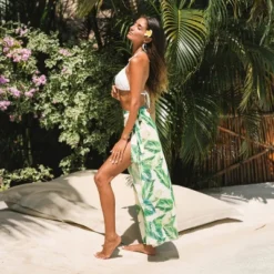 Women's Tropical Leaf Tie Side Cover-Up Bottom - Cupshe -BLAZER GUEST e88c69c9 31bc 4959 992e 88000b57002e