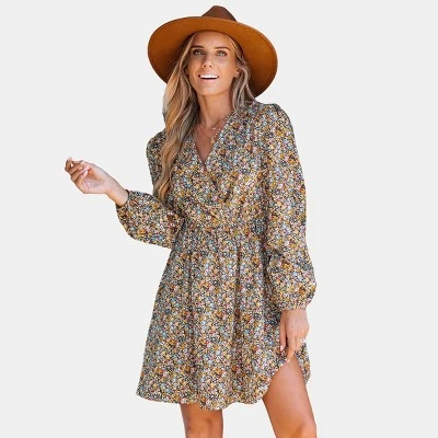 Women's Ditsy Floral Peasant Sleeve Dress - Cupshe 7 Women's Ditsy Floral Peasant Sleeve Dress - Cupshe - Image 7