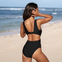 Women's V Neck Cutout One Piece Swimsuit - Cupshe -BLAZER GUEST ea55b266 f460 4ab3 bf09 d2304a9a1435