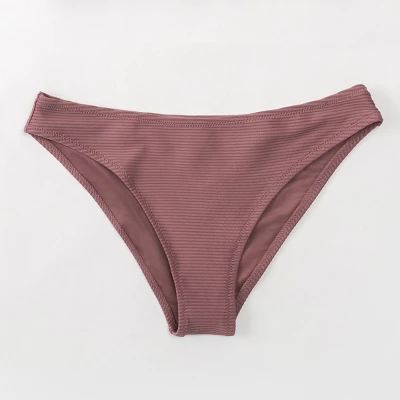 Women's Ribbed Low Waisted Bikini Bottom Swimsuit - Cupshe 4 Women's Ribbed Low Waisted Bikini Bottom Swimsuit - Cupshe - Image 4