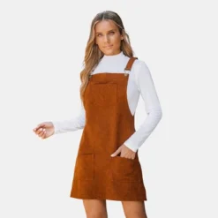 Women's Corduroy Mini Overall Dress - Cupshe -BLAZER GUEST ecb55368 bab3 4020 9827 b3a2f9bb0130