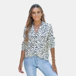 Women's Long Sleeve Shirts Blouse Animal Print Tops - Cupshe -White/Black 11 Women's Long Sleeve Shirts Blouse Animal Print Tops - Cupshe -White/Black -BLAZER GUEST ee2d0d75 fe90 4d63 8893 21eceb2e6ae1