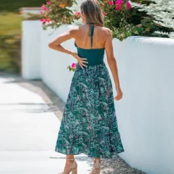 Women's Paisley Print Halter Ruched Maxi Dress - Cupshe -BLAZER GUEST ee76f7d1 1979 4cbb 90c4 3f020987c1af