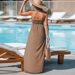 Women's Smocked Maxi Tube Dress - Cupshe -BLAZER GUEST eef05706 bef8 4336 9842 95fda80bfcbc