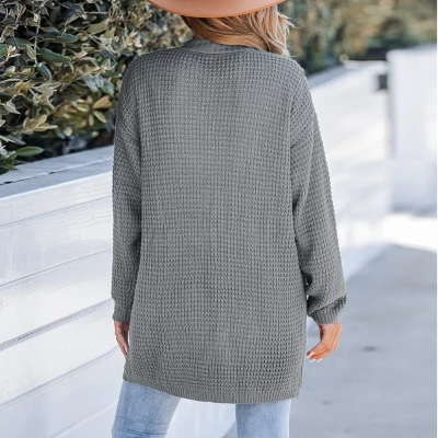 Women's Chunky Knit Open Front Cardigan - Cupshe 3 Women's Chunky Knit Open Front Cardigan - Cupshe - Image 3