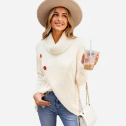 Women's Buttoned Turtleneck Wrap Sweater - Cupshe 11 Women's Buttoned Turtleneck Wrap Sweater - Cupshe -BLAZER GUEST f0a48b6b ae6d 4e13 8a59 21f81dc45998