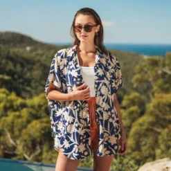 Women's Floral Dropped Shoulder Shirt - Cupshe -BLAZER GUEST f0a4d332 56dd 425e 981a c05a44a698ad