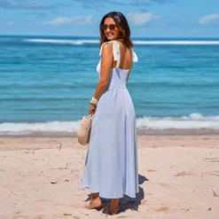 Women's Breezy Striped Maxi Dress For Beach Getaways - Cupshe -BLAZER GUEST f0c8f04d b1df 4614 a6c7 86f86471ee5c