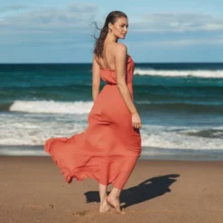 Women's Drawstring Ruffled Maxi Tube Dress - Cupshe -BLAZER GUEST f4ca88a4 cb9f 49f0 8cdb 6705f3d9c483