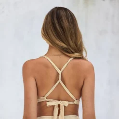 Women's Wrap Back Tie Bikini Top - Cupshe -BLAZER GUEST f50130bf f58e 4aba b286 fd56b0556227