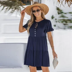 Women's Tie Neck Button-Front Babydoll Dress - Cupshe 12 Women's Tie Neck Button-Front Babydoll Dress - Cupshe -BLAZER GUEST f56c984c 30e8 425c 8bb5 a844b7f50dbc