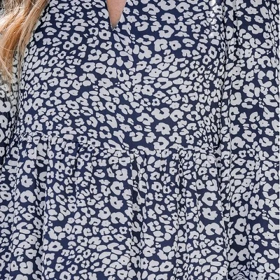 Women's Leopard Print Balloon Sleeve Maxi Dress - Cupshe 5 Women's Leopard Print Balloon Sleeve Maxi Dress - Cupshe - Image 5