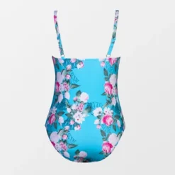 Women's Plus Size Floral Strappy V Neck One Piece Swimsuit - Cupshe-Blue -BLAZER GUEST f7dbc8d9 fe25 4218 87a4 555ac187cc71