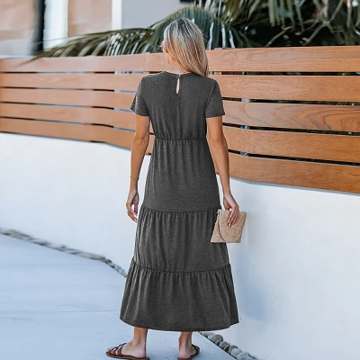 Women's Tiered Hem Maxi Dress - Cupshe 3 Women's Tiered Hem Maxi Dress - Cupshe - Image 3