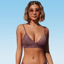 Women's Swimsuit Ribbed Triangle Bikini Top - Cupshe -BLAZER GUEST fad79160 eb4e 4785 93b3 db203fc313ad