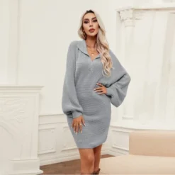 Women's Chunky Knit V-Neck Collar Sweater Dress - Cupshe 10 Women's Chunky Knit V-Neck Collar Sweater Dress - Cupshe -BLAZER GUEST fb291593 ace1 4250 9680 34de9392c703