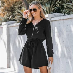Women's Shadow Zip-Up Drawstring Waist Romper - Cupshe 11 Women's Shadow Zip-Up Drawstring Waist Romper - Cupshe -BLAZER GUEST fc81fc9a c0d8 4d14 a9d5 c0222816a5c2