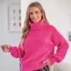 Women's Chunky Knit Turtleneck Long Sleeve Sweater - Cupshe